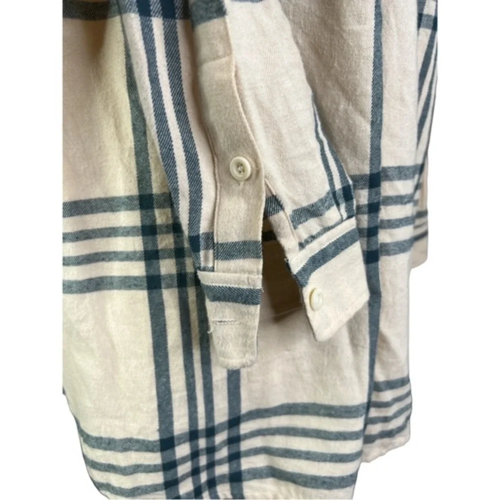 MADEWELL OVERSIZED EX-BOYFRIEND SWING SHIRT IN WINDOWPANE SZ XXS - Picture 6 of 8